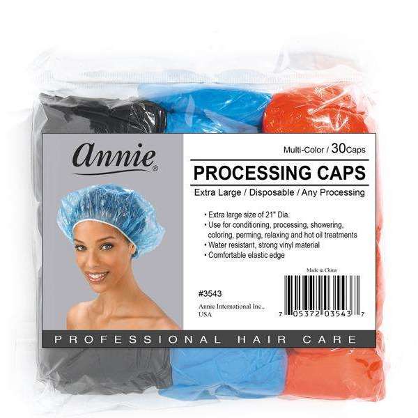 Annie Processing Caps  XL 30Pc Asst Color Bonnets Annie   