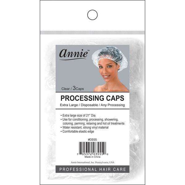 Annie Processing Caps XL 3pc Clear Bonnets Annie   