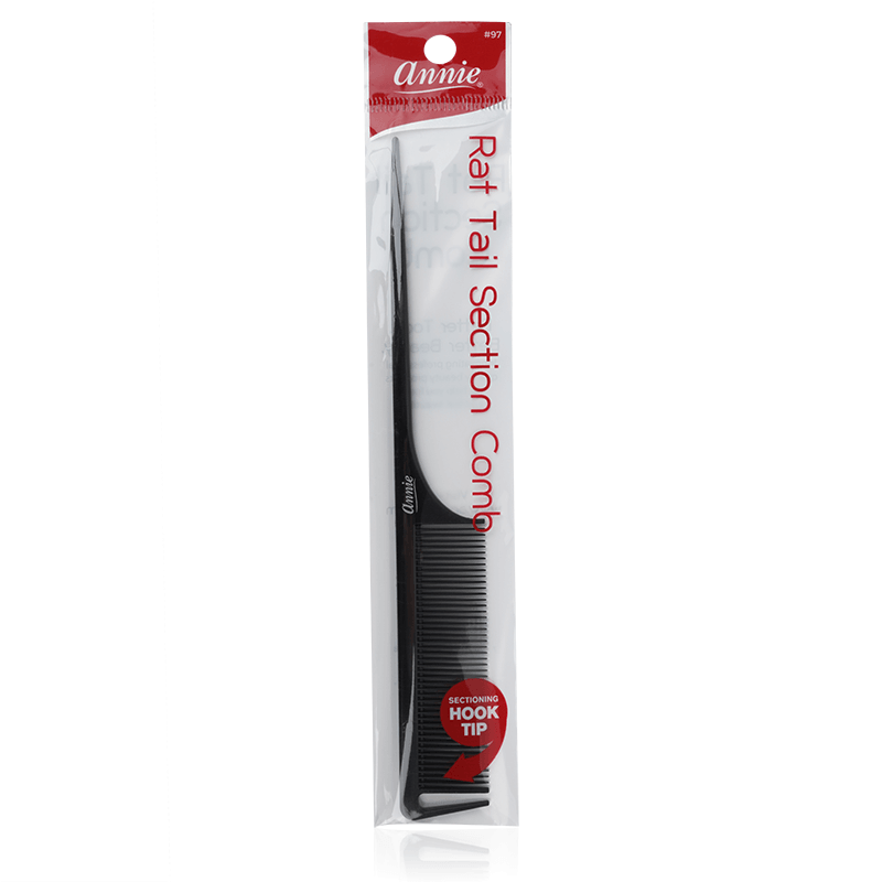 Annie Rat Tail Section Comb Black – Annie International, Inc.