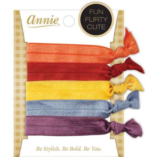 Annie Ribbon Ponytailer 5ct Asst Color