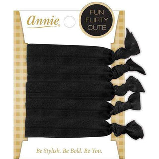 Annie Ribbon Ponytailer 5ct Black