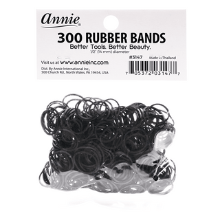 Annie Rubber Bands 300Ct Black