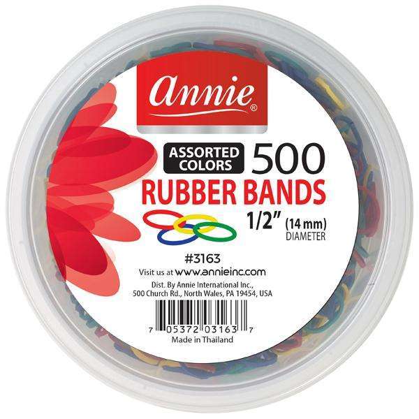 Annie Rubber Bands 500Ct Asst Color Rubber Bands Annie   