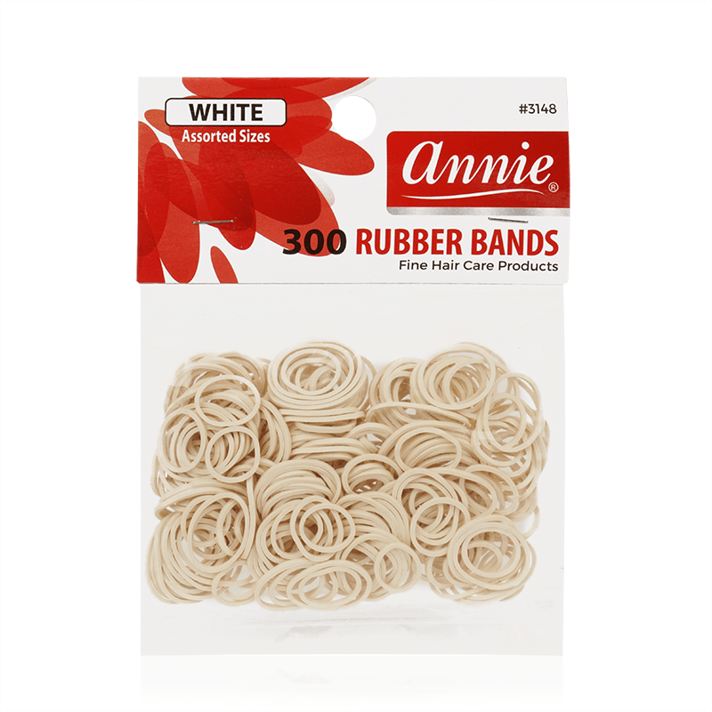 Annie Rubber Bands Asst Size 300Ct White Rubber Bands Annie   