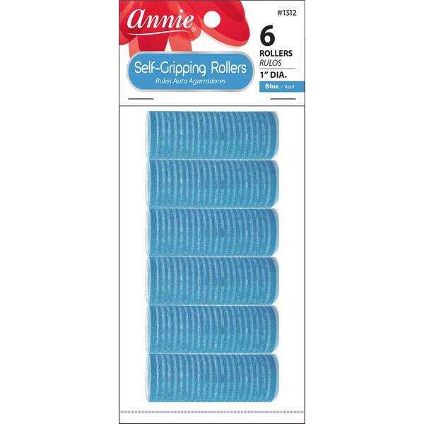 Annie Self-Gripping Rollers 1In 6Ct Blue Self-Gripping Rollers Annie   