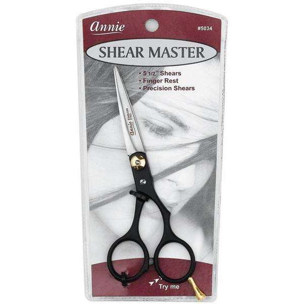 Annie Shear Master Hair Scissors 5.5 Inch Black