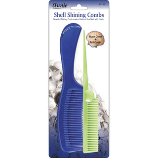Annie Shell Shining Combs Bushtail 2Ct Asst Color