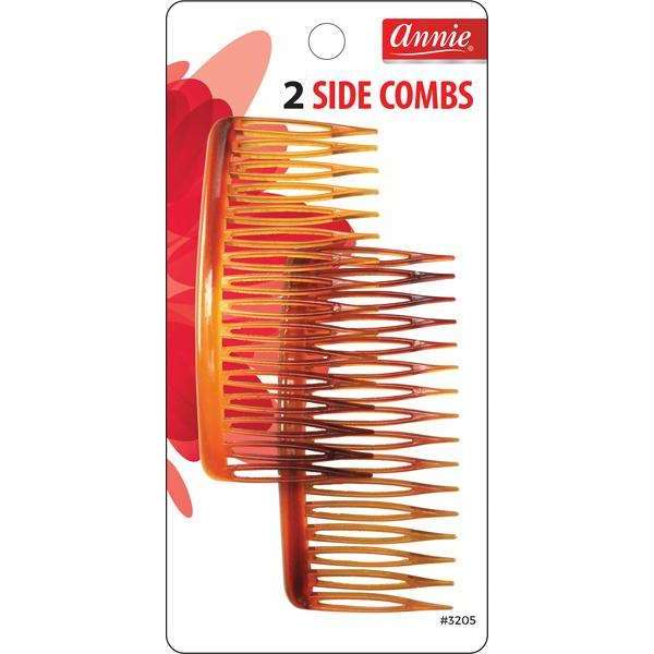 Annie International:Annie Side Combs Large 2Ct Asst Color:Tortoise