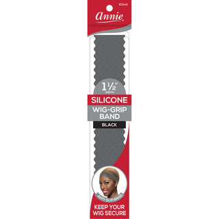 Annie - Diadema de silicona para peluca, color negro translúcido