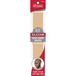 Annie - Diadema de silicona para peluca, color marrón claro translúcido