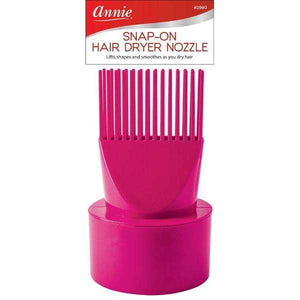 Annie International:Annie Snap On Hair Dryer Pik, 1 Piece Hair Dryer Attachment, Pink
