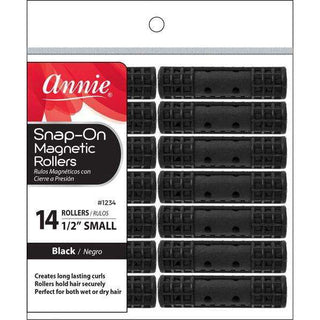 Rodillos Magnéticos Annie Snap-On Talla S 14Ct Negro
