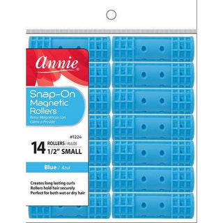 Rodillos Magnéticos Annie Snap-On Talla S 14Ct Azul