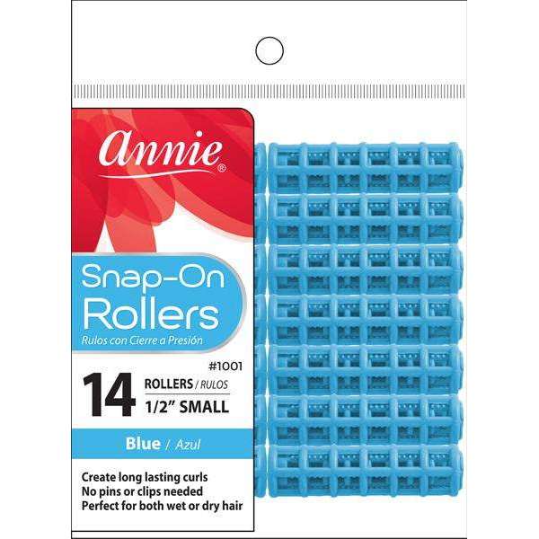Annie Snap-On Rollers Size S 14Ct Blue Snap-On Rollers Annie   