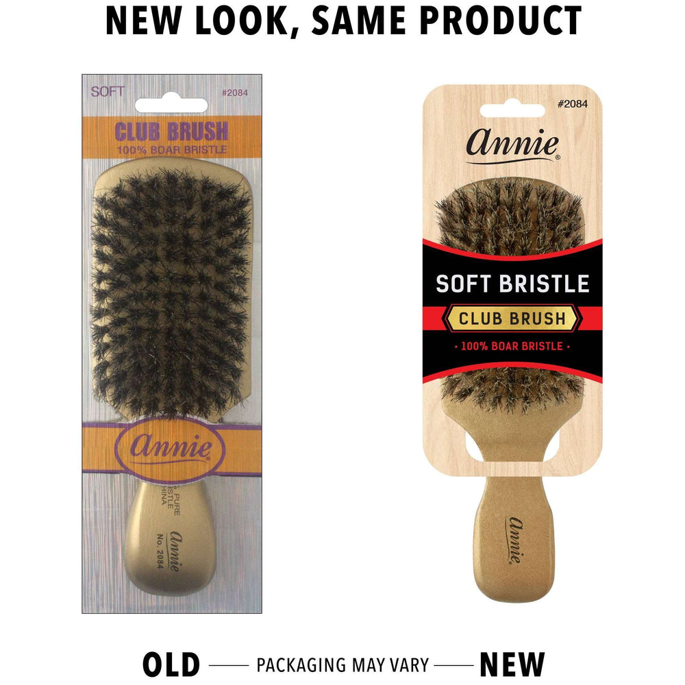 
                  
                    Load image into Gallery viewer, Annie Soft Club Brush 100% Pure Boar Bristles Gold
                  
                