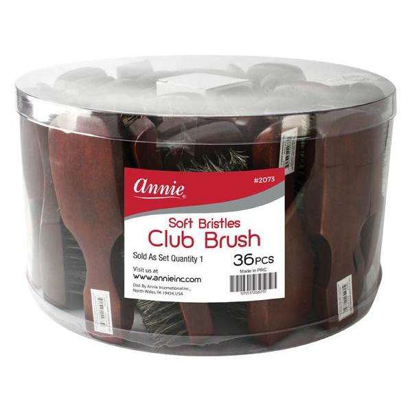 Annie Soft Mini Club Board Bristle Brush 36Ct Dark Brown