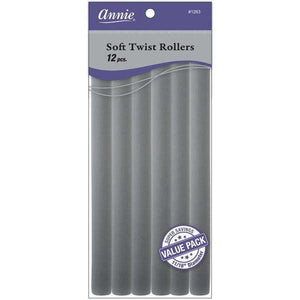 
                  
                    Load image into Gallery viewer, Annie Soft Twist Rollers 11/16&amp;quot; XL Gray Value Pack (12pcs) Soft Twist Rollers Annie   
                  
                