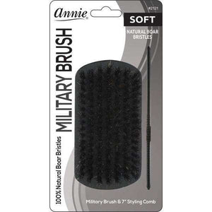 
                  
                    Load image into Gallery viewer, Annie Soft Wood Military Boar Bristle Brush with Comb 4.8 in
                  
                