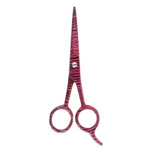 
                  
                    Cargar imagen en el visor de la galería, Annie Stainless Steel Straight Hair Shears 5.5 Inch Pink Zebra Pattern Hair Shears Annie   
                  
                