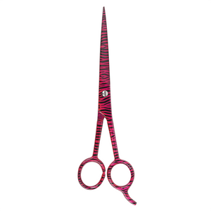 
                  
                    Cargar imagen en el visor de la galería, Annie Stainless Steel Straight Hair Shears 7.5&amp;quot; Pink Zebra Pattern Hair Shears Annie   
                  
                