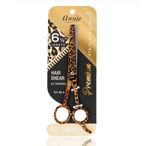 
                  
                    Load image into Gallery viewer, Annie Stainless Steel Thinning Hair Shears 6.5&amp;quot; Leopard Pattern
                  
                