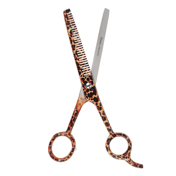 Annie Stainless Steel Thinning Hair Shears 6.5" Leopard Pattern Hair Shears Annie   