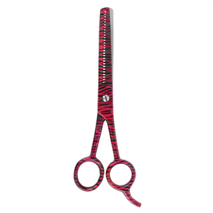 
                  
                    Cargar imagen en el visor de la galería, Annie Stainless Steel Thinning Hair Shears 6.5 Inch Pink Zebra Pattern Hair Shears Annie   
                  
                