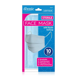 
                  
                    갤러리 뷰어에 이미지 로드, Annie Sterile Face Mask One Size 10ct Light Blue Face Masks Annie   
                  
                