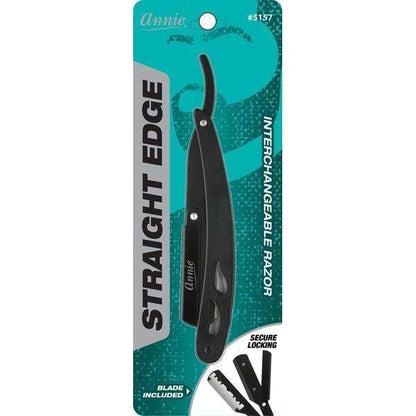 Annie International:Annie Straight Edge Razor Matte Black
