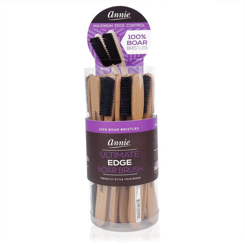 Annie Ultimate Edge Brush 100% Boar Bristle Jar 24ct Brushes Annie   