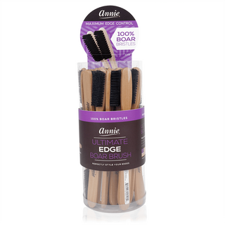 Annie Ultimate Edge Brush 100% cerdas de jabalí, tarro de 24 unidades