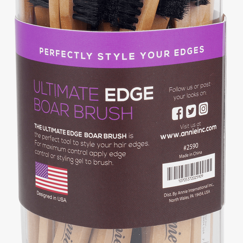 
                  
                    Load image into Gallery viewer, Annie Ultimate Edge Brush 100% Boar Bristle Jar 24ct Brushes Annie   
                  
                