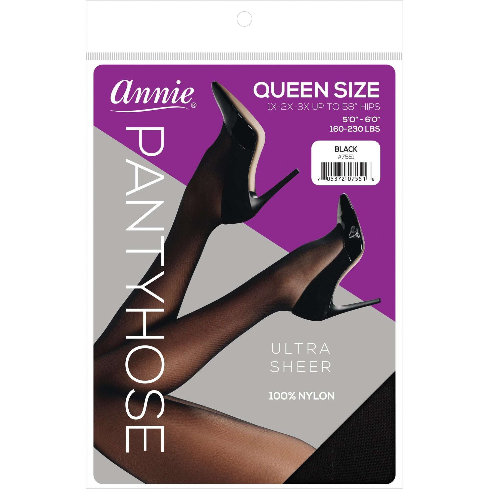 Annie Ultra Sheer Pantyhose Queen Asst Color Pantyhose Annie Black  