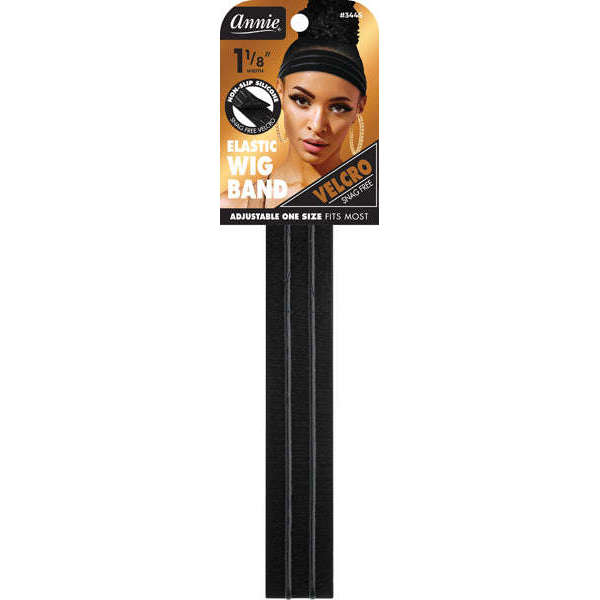 Annie Velcro Wig Band 3cm Silicone Grip Black Wig Accessories Annie   