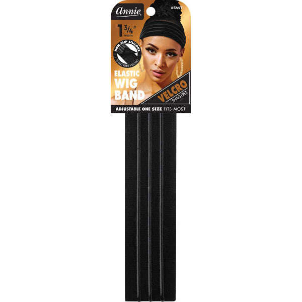 Annie Velcro Wig Band 4.5cm Silicone Grip Black Wig Accessories Annie   