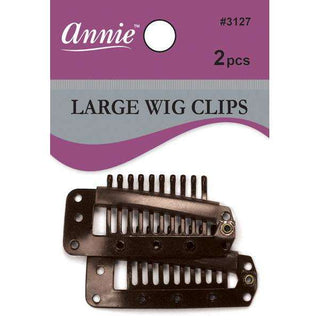 Annie Wig Clips L 2Ct Brown