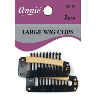 Annie Clips Para Peluca Grande 2Ct Negro