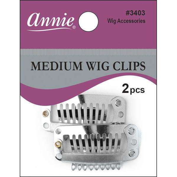 Annie Wig Clips Medium 2Ct Metal