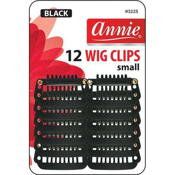 Annie Wig Clips Small 12Ct Black Wig Clips Annie   