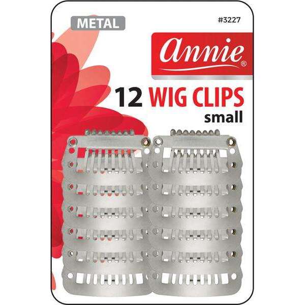 Annie Wig Clips Small 12Ct Metalic