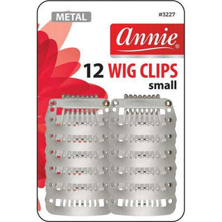 Clips para peluca Annie pequeños, metálicos de 12 quilates