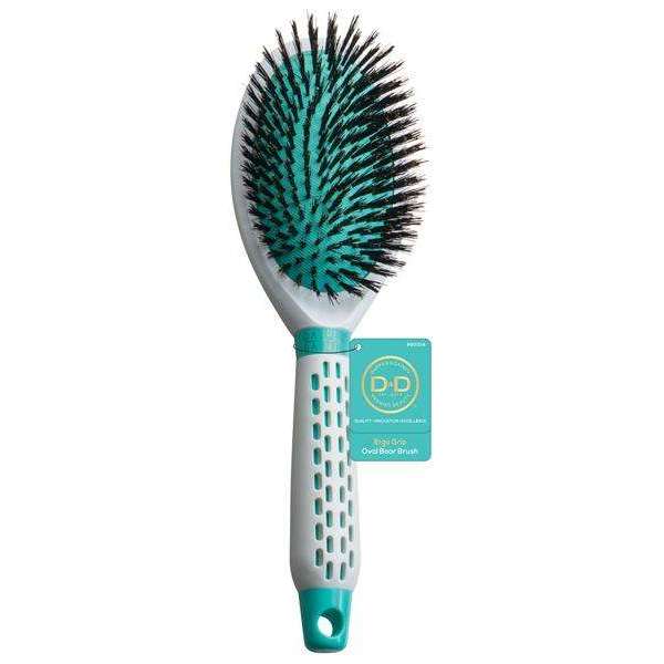 D&D Thermal Oval Paddle Brush Nylon 100% Boar Bristle Teal