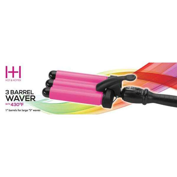 
                  
                    Load image into Gallery viewer, Hot &amp;amp; Hotter - Hot &amp;amp; Hotter 3 Barrel Wave Iron 1&amp;quot; Hot Pink - Annie International
                  
                