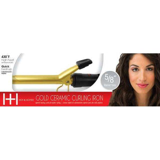 Hot & Hotter Gold Ceramic Electric Curling Iron 5/8 inch