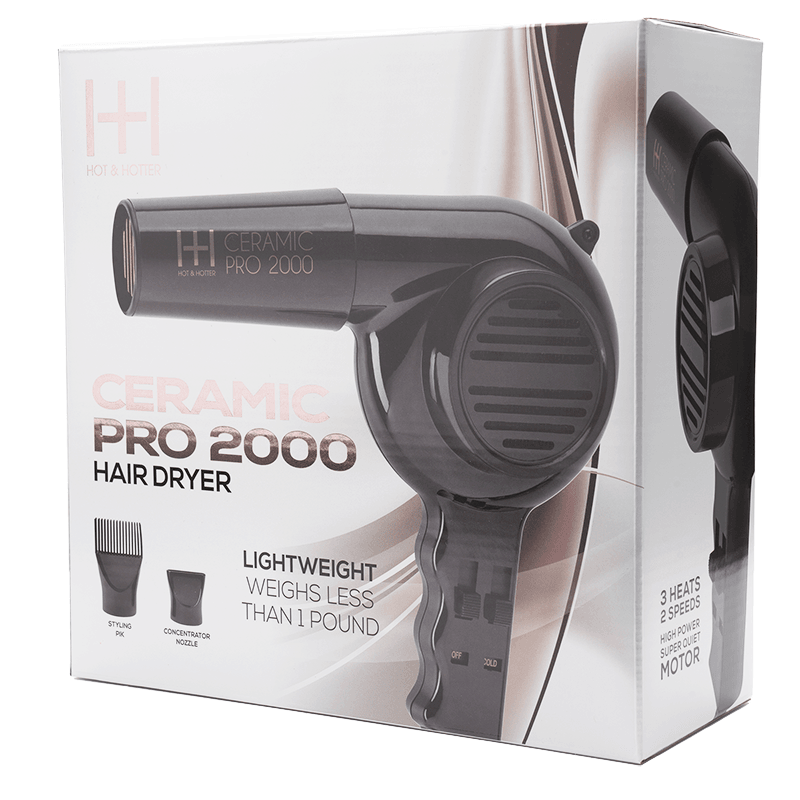
                  
                    Load image into Gallery viewer, Hot &amp;amp; Hotter Ceramic Pro-2000 Dryer Black
                  
                