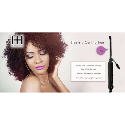 Hot Hotter Electric Curling Iron 1/4in, Count Hair Curler