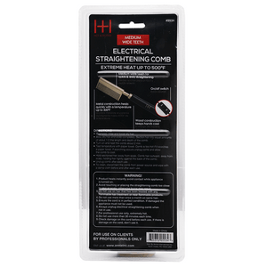 Wide tooth electric clearance straightening comb