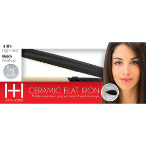 
                  
                    Load image into Gallery viewer, Hot &amp;amp; Hotter - Hot &amp;amp; Hotter Mini Gold Ceramic Flat Iron 5/8&amp;quot; - Annie International
                  
                