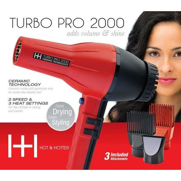 
                  
                    Load image into Gallery viewer, Hot &amp;amp; Hotter Turbo Pro2000 AC Hair Dryer
                  
                