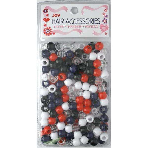 
                  
                    Load image into Gallery viewer, Joy Large Hair Beads 240Ct Black, White, &amp;amp; Red
                  
                